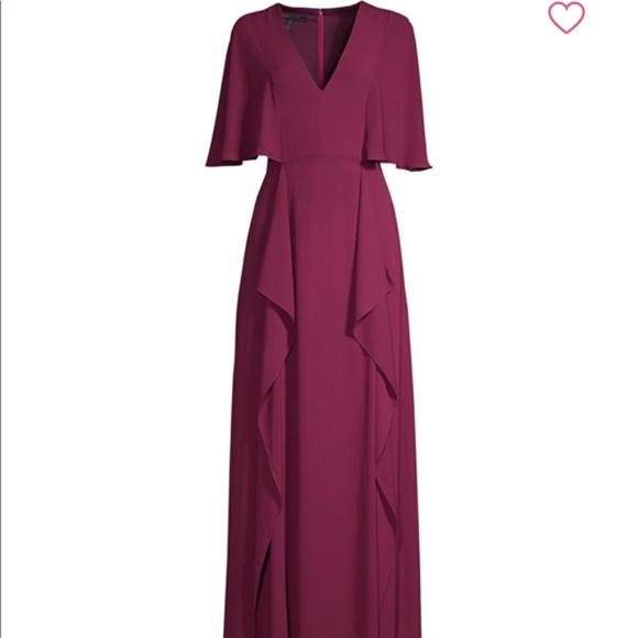 BCBGMaxazria Flounce Purple Dress - Picture 1 of 5